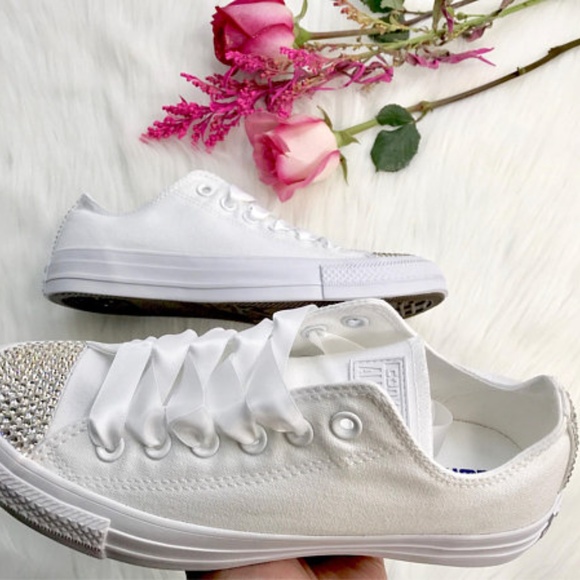 Bling Swarovski White Converse - Picture 3 of 5